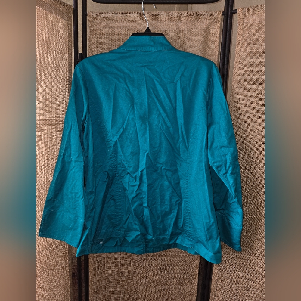 NWOT Bob Mackie Wearable Art Turquoise Women's Jacket Size XL - Picture 12 of 14